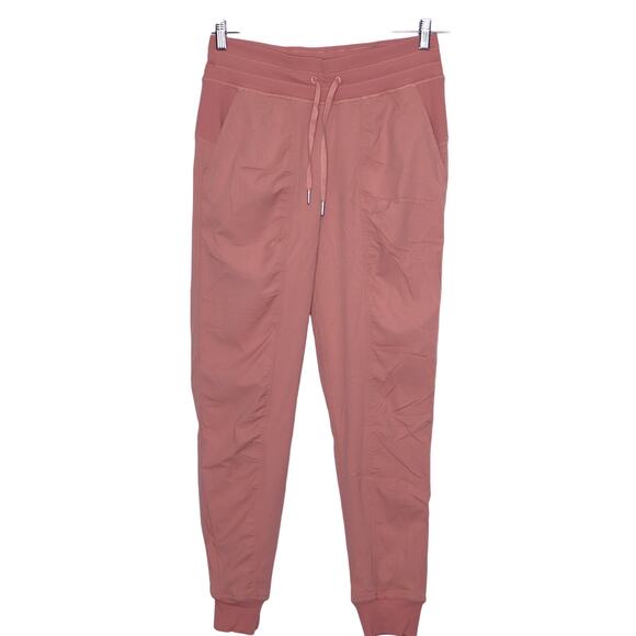 LULULEMON Dance Studio Mid-Rise Lined Jogger Pink Savannah Stretch Women's 6 - Picture 1 of 13